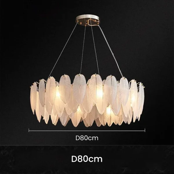 Modern Feather Glass ceiling Chandelier - Image 9