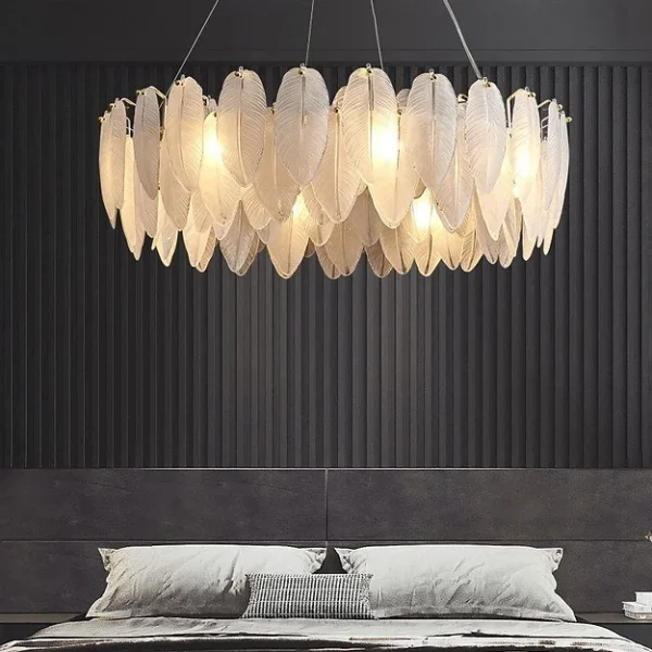 Modern Feather Glass ceiling Chandelier - Image 8