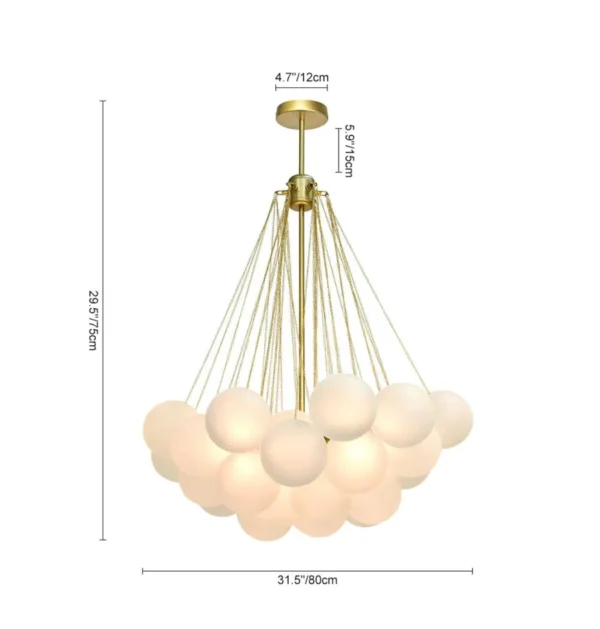 Nordic frosted glass chandelier - Image 28