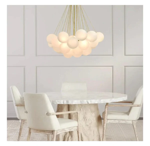 Nordic frosted glass chandelier - Image 26