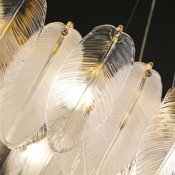 Modern Feather Glass ceiling Chandelier - Image 11