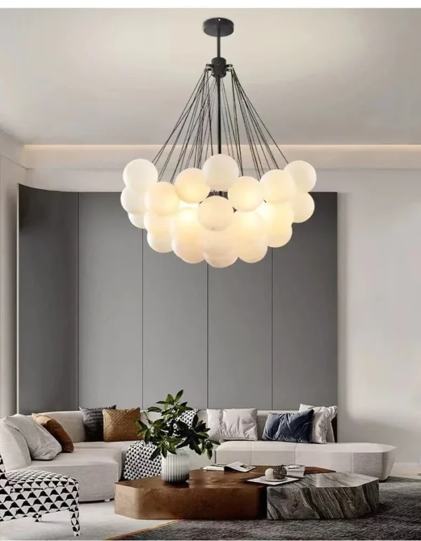 Nordic frosted glass chandelier - Image 27