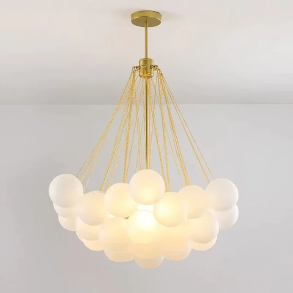 Nordic frosted glass chandelier - Image 3