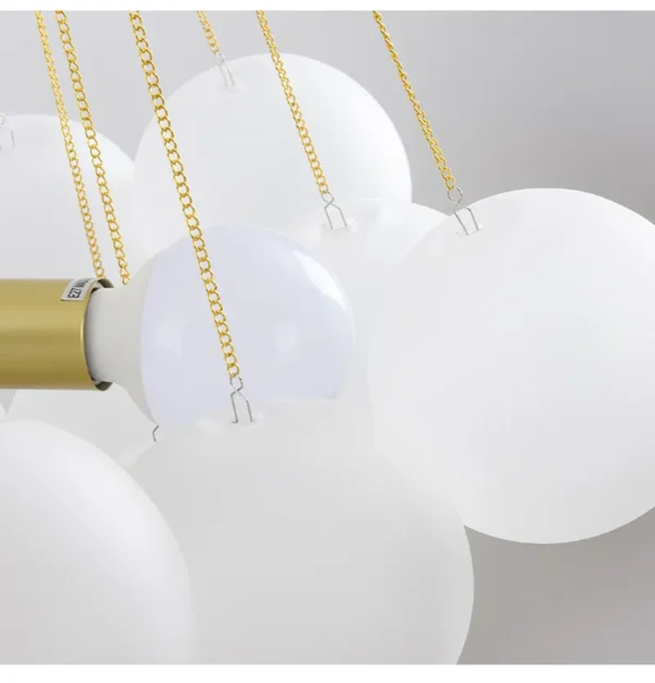Nordic frosted glass chandelier - Image 5