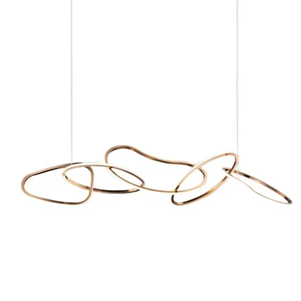 Creative stainles steel electroplated pentand light
