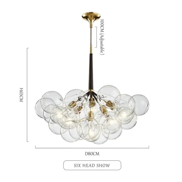 Nordic Glass bubble Chandelier - Image 9