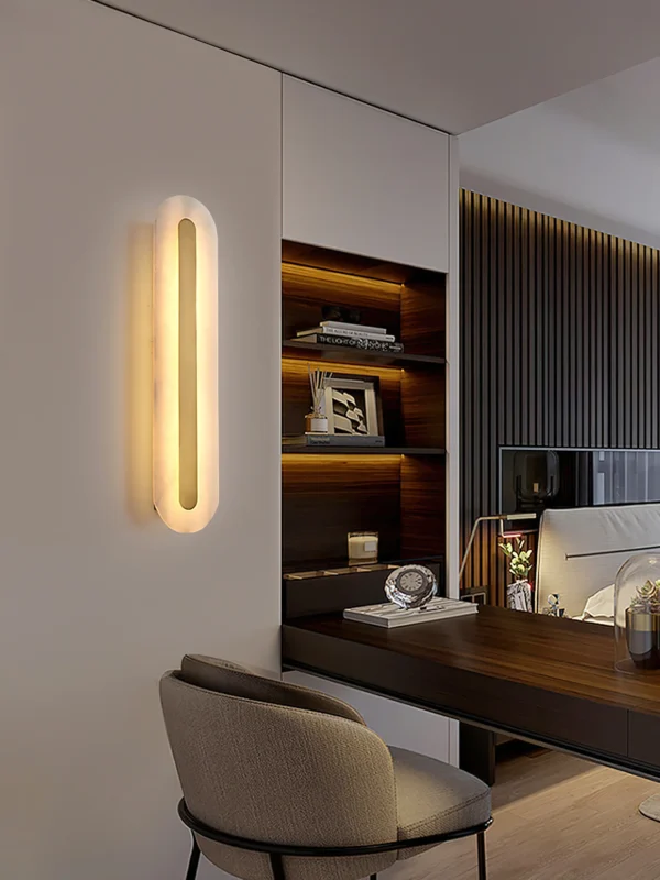 Alabaster Rounded Wall Light - Image 8