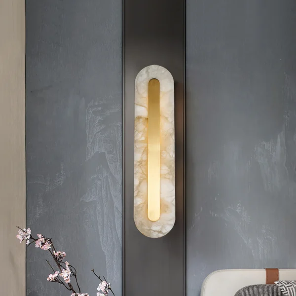 Alabaster Rounded Wall Light - Image 2