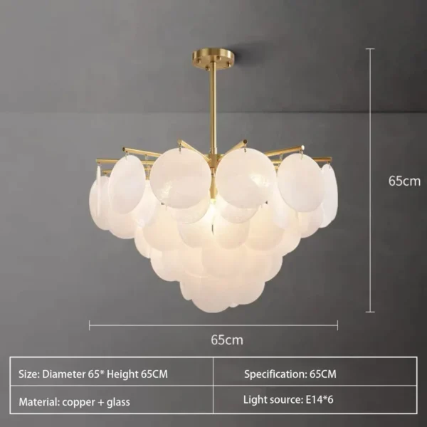 Victoria diamond frosted glass hanging lamp - Image 5