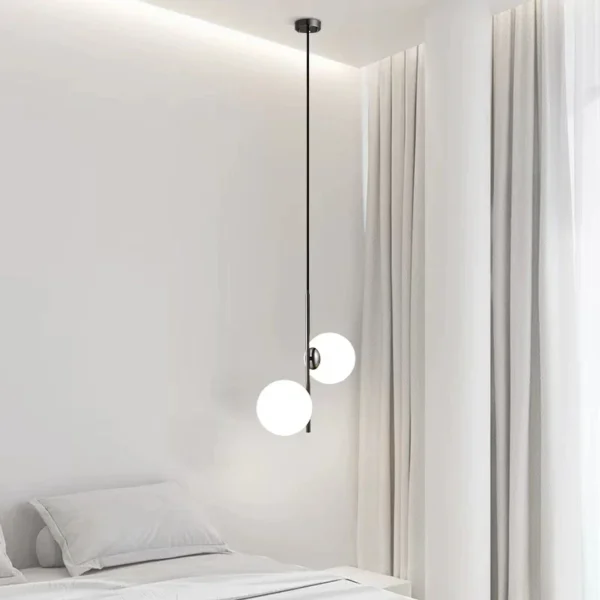 Nordic glass ball LED pendant - Image 4