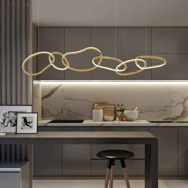 Creative stainles steel electroplated pentand light - Image 5