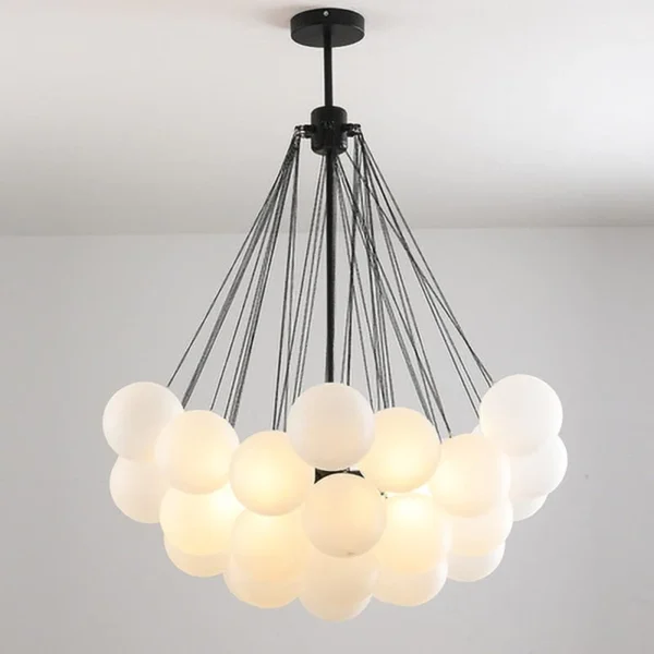 Nordic frosted glass chandelier - Image 17
