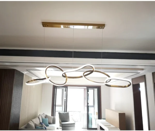 Creative stainles steel electroplated pentand light - Image 4