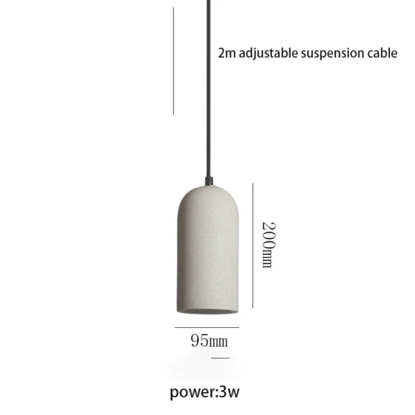 Retro hanging cement pendant - Image 6