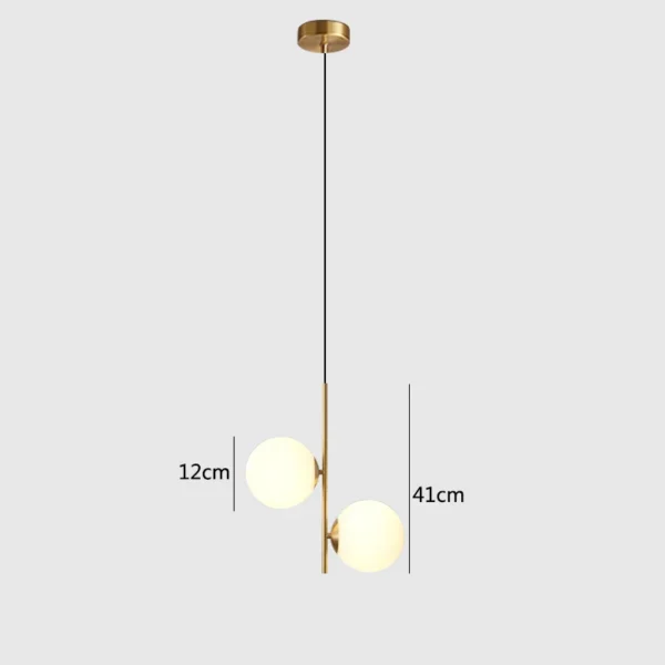 Nordic glass ball LED pendant - Image 6