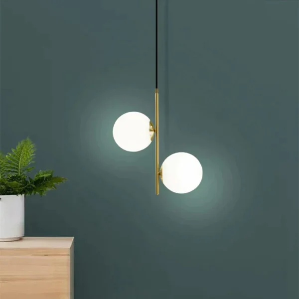Nordic glass ball LED pendant - Image 2