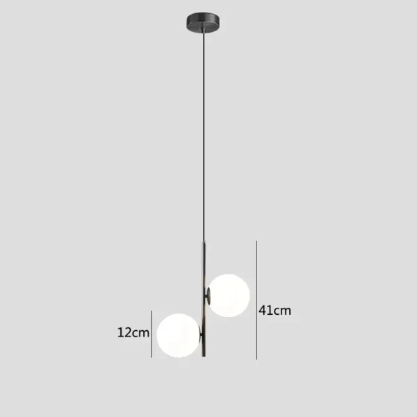 Nordic glass ball LED pendant - Image 3