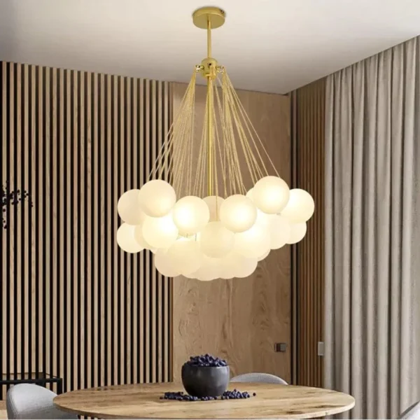 Nordic frosted glass chandelier - Image 20