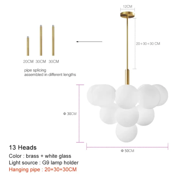 Marylebone luxury glass chandelier - Image 7