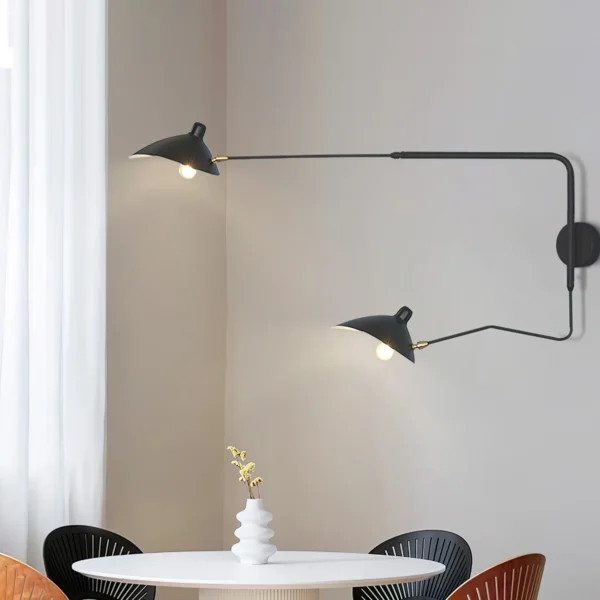 Serge Mouille Wall Sconce replica with 2 heads - Image 2
