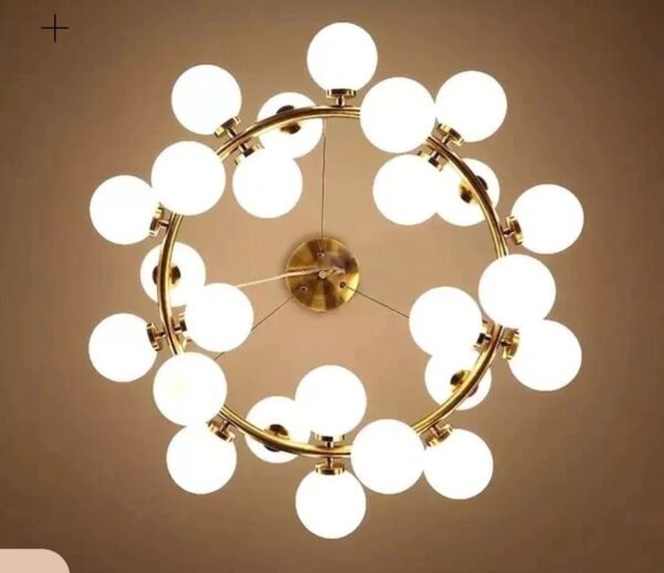Round bubble ring chandelier - Image 4