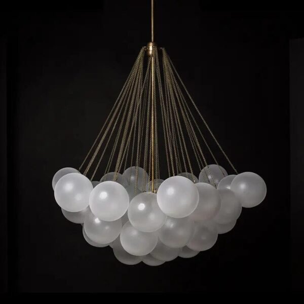 Nordic frosted glass chandelier - Image 9