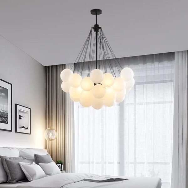 Nordic frosted glass chandelier - Image 10