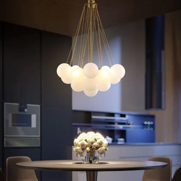 Nordic frosted glass chandelier - Image 11