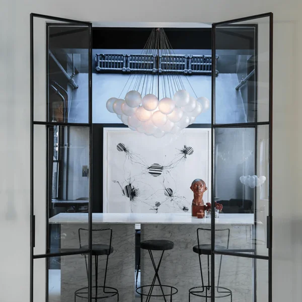 Nordic frosted glass chandelier - Image 12