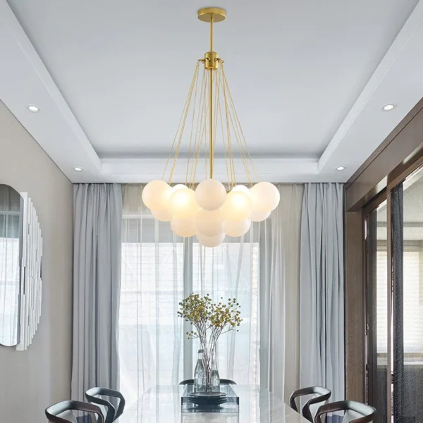 Nordic frosted glass chandelier - Image 13