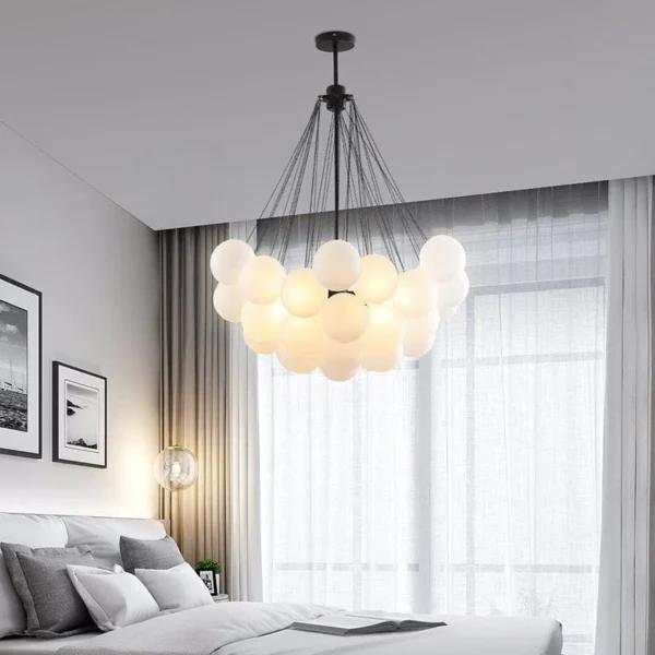 Nordic frosted glass chandelier - Image 14