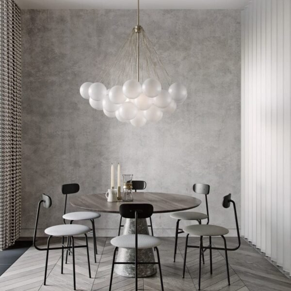 Nordic frosted glass chandelier - Image 15