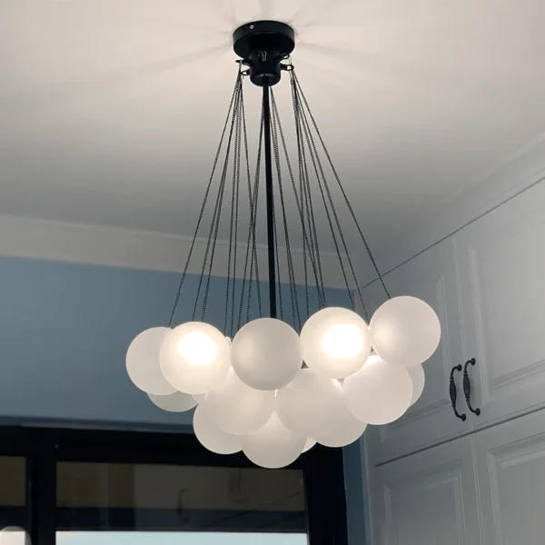 Nordic frosted glass chandelier - Image 16