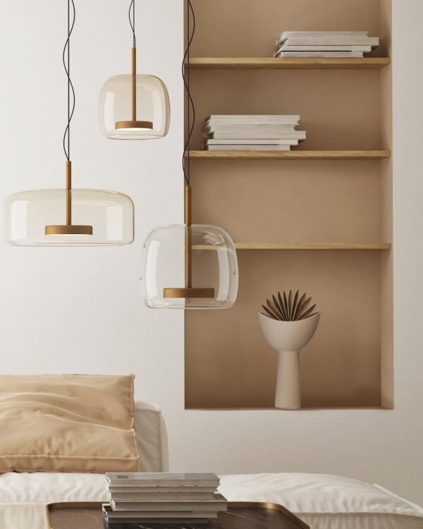 Luxury Cognac Glass Pendant Lights - Image 13