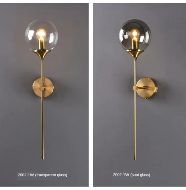 Eclipse Glass Ball Wall Light - Image 9