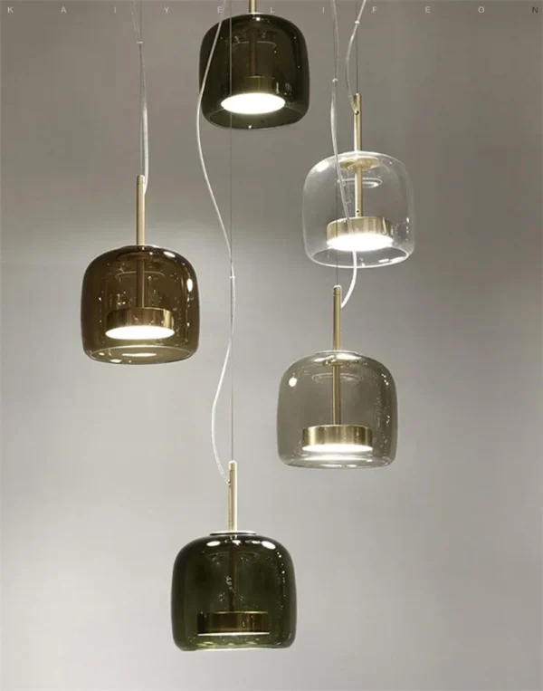Luxury Cognac Glass Pendant Lights - Image 5