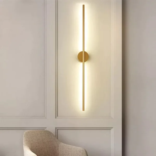 Golden Tube Wall Light - Image 2