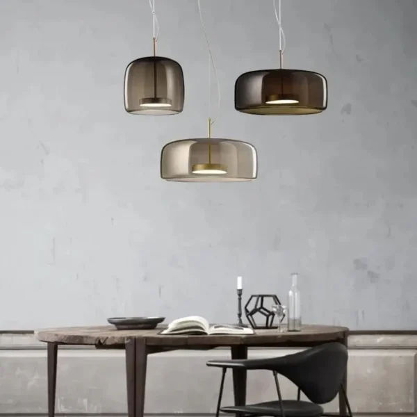 Luxury Cognac Glass Pendant Lights - Image 3