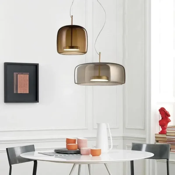Luxury Cognac Glass Pendant Lights - Image 7